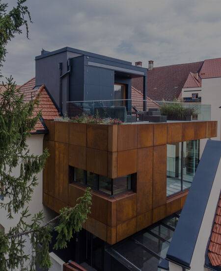 Modernen Stadthaus mit Terrasse