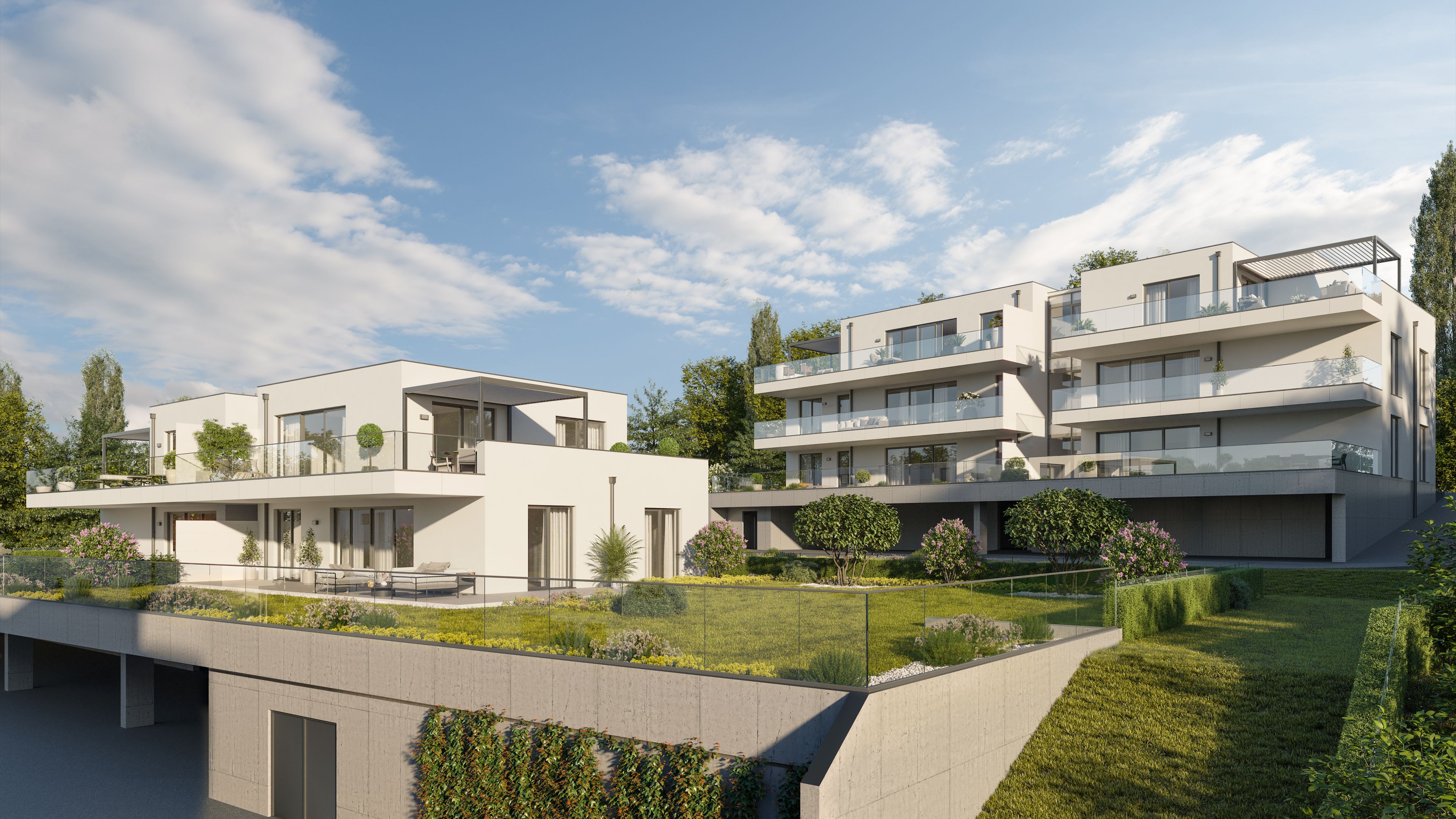 Modernes Wohnpojekt mit Tiefgaragenetage
