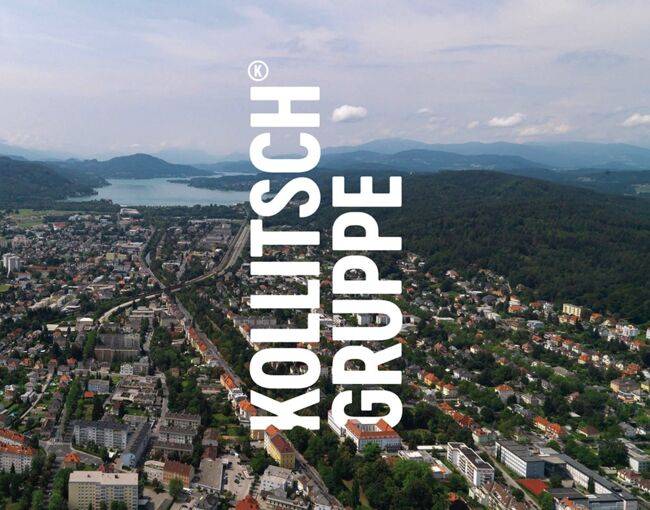 Kollitsch Logo in Stadtlandschaft integriert